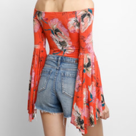 Free People Birds of Paradise bell sleeve top - Picture 3 of 7